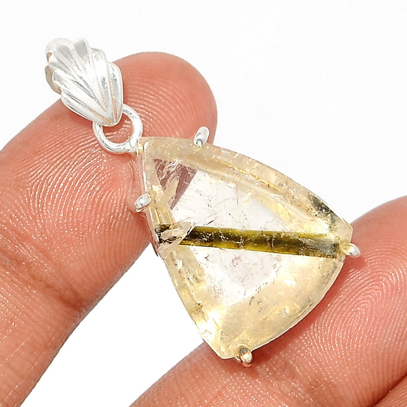 1.5" Epidot In Quartz Pendants - EPDP139