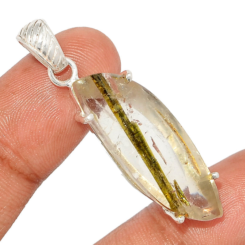 1.7" Epidot In Quartz Pendants - EPDP141