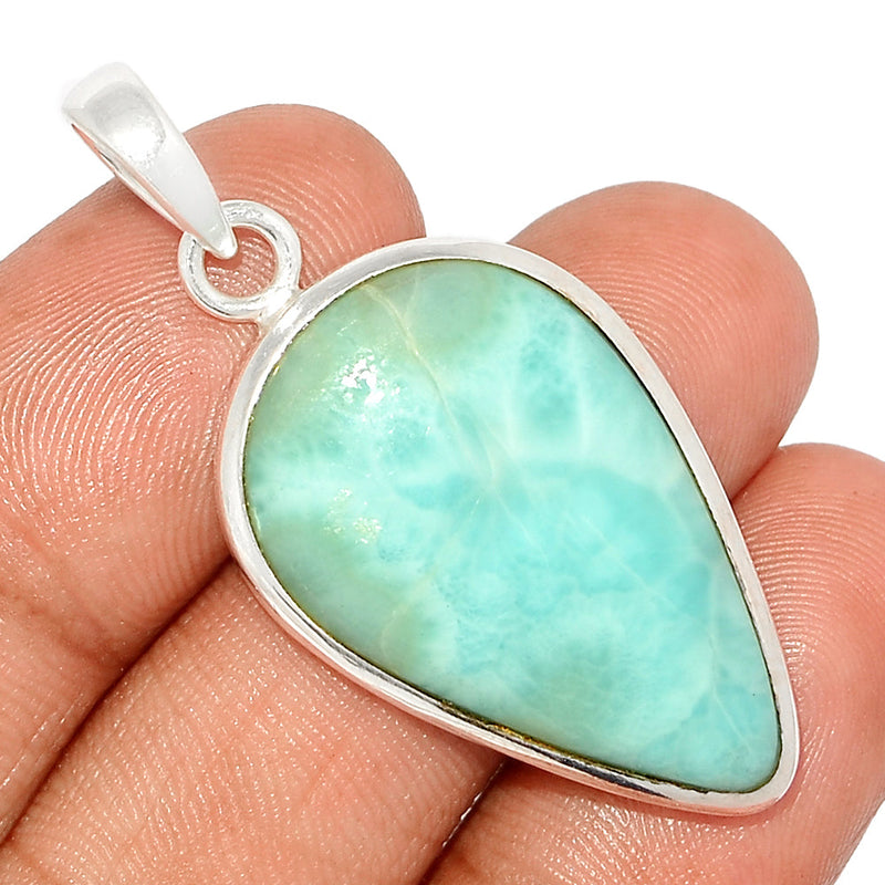 1.7" Larimar & Blue Topaz Pendants - LRIP3097
