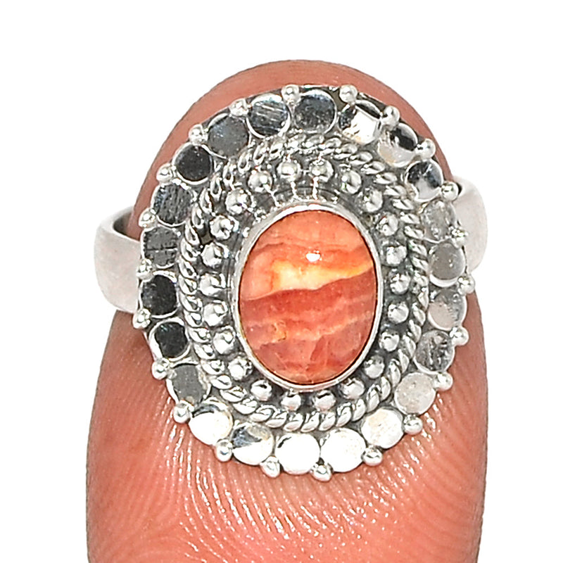 Fine Filigree - Rhodochrosite Ring - RDOR2501