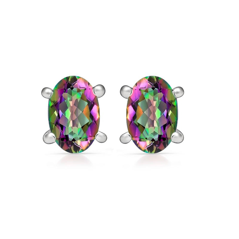 6*4 MM Oval - Mystic Topaz Stud - SBC106-MT Catalogue